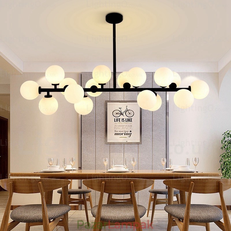 16 Light Nordic függőlámpa üvegernyővel