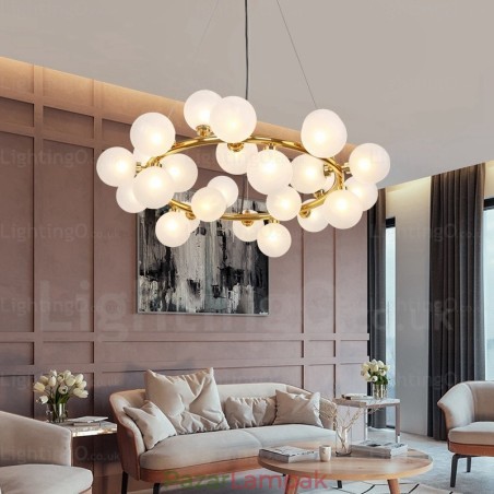 25 Light Nordic függőlámpa üvegernyővel