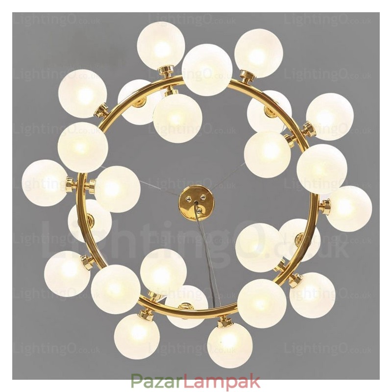 25 Light Nordic függőlámpa üvegernyővel