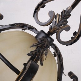 1 Light Country rusztikus függőlámpa üvegernyővel