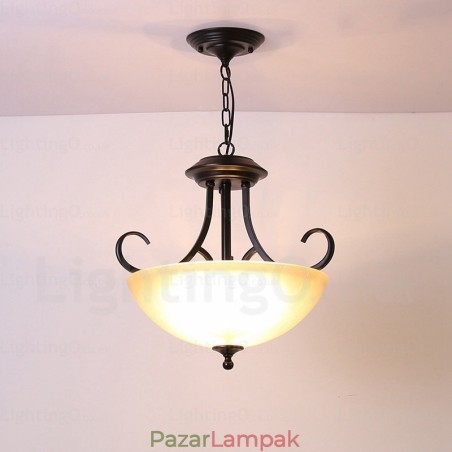 3 Light Country rusztikus függőlámpa üvegernyővel 3 Light Country rusztikus függőlámpa üvegernyővel