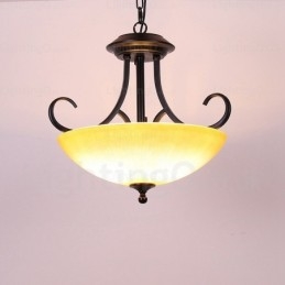 3 Light Country rusztikus függőlámpa üvegernyővel