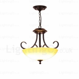 3 Light Country rusztikus függőlámpa üvegernyővel