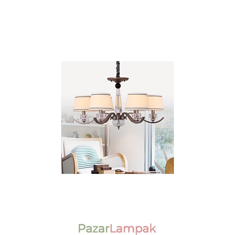 Crystal Chandelier 6 Lights Fashion Painting Fém