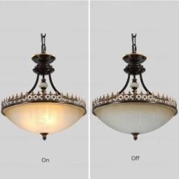 3 Light Country rusztikus függőlámpa üvegernyővel