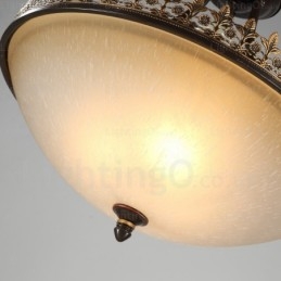 3 Light Country rusztikus függőlámpa üvegernyővel