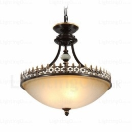 3 Light Country rusztikus függőlámpa üvegernyővel