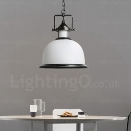 1 Light Country rusztikus függőlámpa üvegernyővel