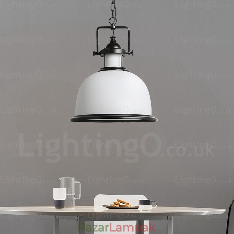 1 Light Country rusztikus függőlámpa üvegernyővel