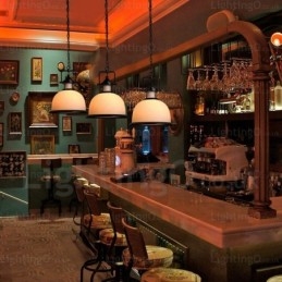 1 Light Country rusztikus függőlámpa üvegernyővel