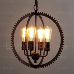 4 Light Vintage Retro függőlámpa