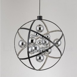 Átmérő 50cm 80cm Vintage Globe csillár rozsdás színű függőlámpa