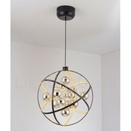 Átmérő 50cm 80cm Vintage Globe csillár rozsdás színű függőlámpa