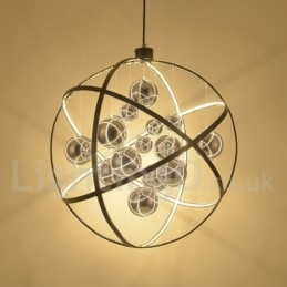 Átmérő 50cm 80cm Vintage Globe csillár rozsdás színű függőlámpa