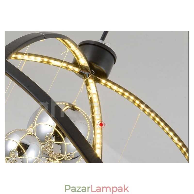 Átmérő 50cm 80cm Vintage Globe csillár rozsdás színű függőlámpa
