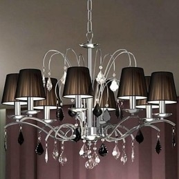Szövet lámpaernyő Crystal csillár 8 Lights