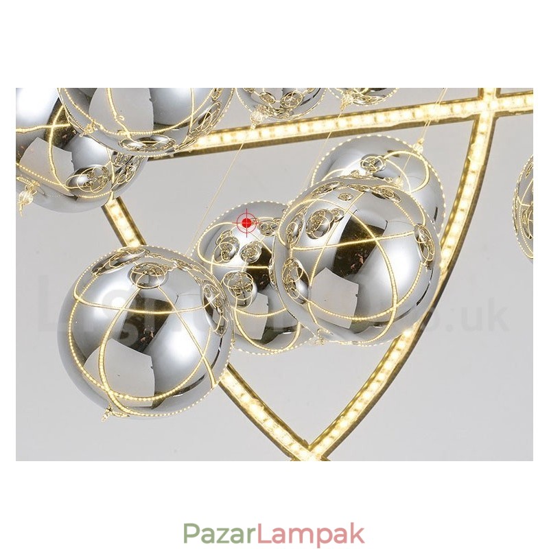 Átmérő 50cm 80cm Vintage Globe csillár rozsdás színű függőlámpa