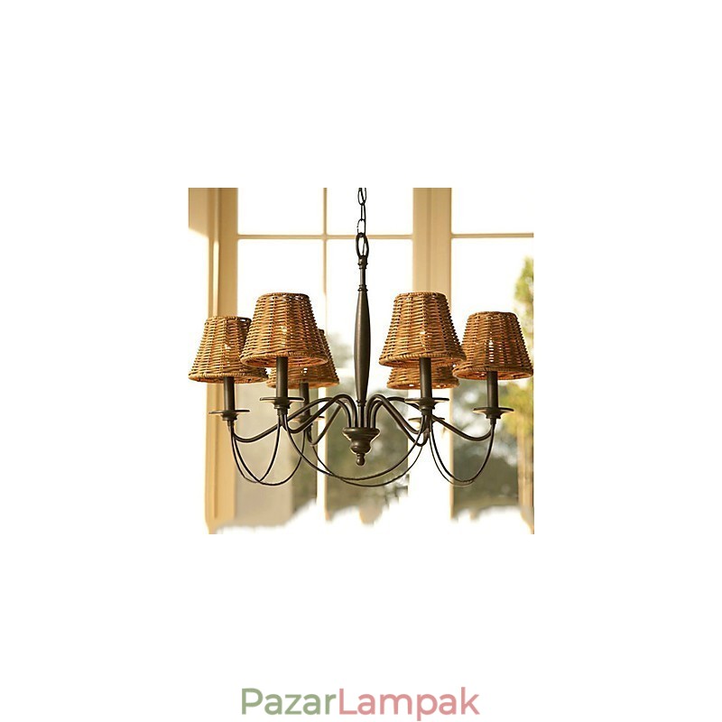 Rusztikus Lodge galvanizált csillár