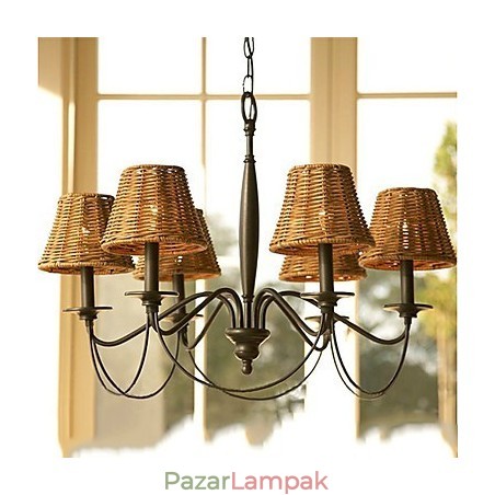 Rusztikus Lodge galvanizált csillár Rusztikus Lodge galvanizált csillár