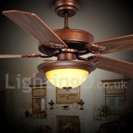 48" 52" Country Retro Rusztikus Lodge Vintage mennyezeti ventilátor