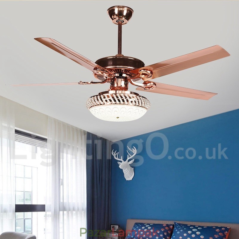 52"-es európai stílusú, modern, kortárs mennyezeti ventilátor