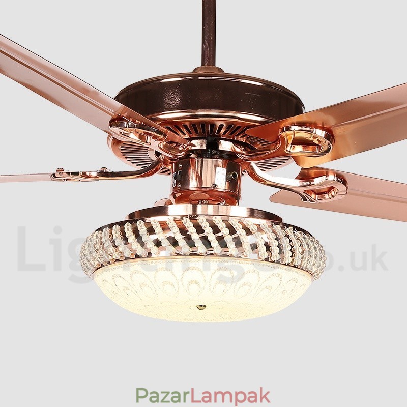 52"-es európai stílusú, modern, kortárs mennyezeti ventilátor