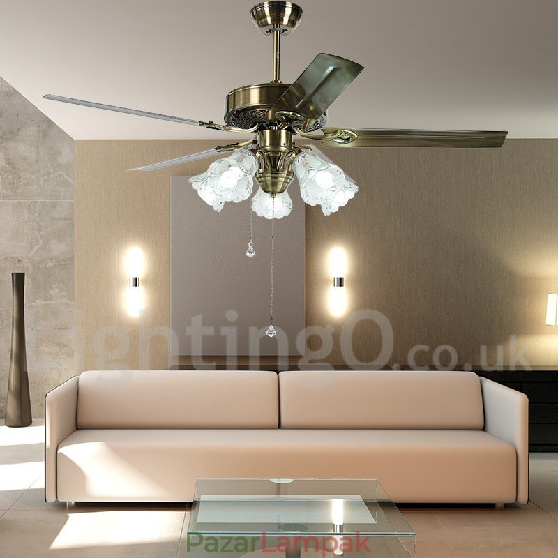 52" európai stílusú vintage mennyezeti ventilátor