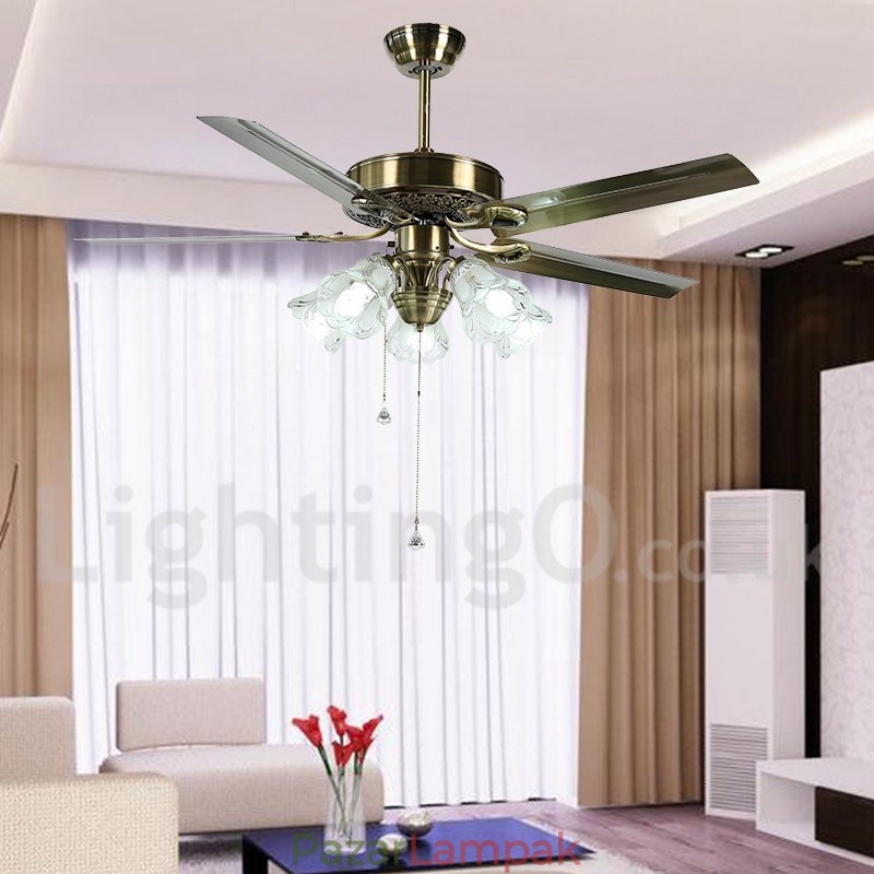 52" európai stílusú vintage mennyezeti ventilátor