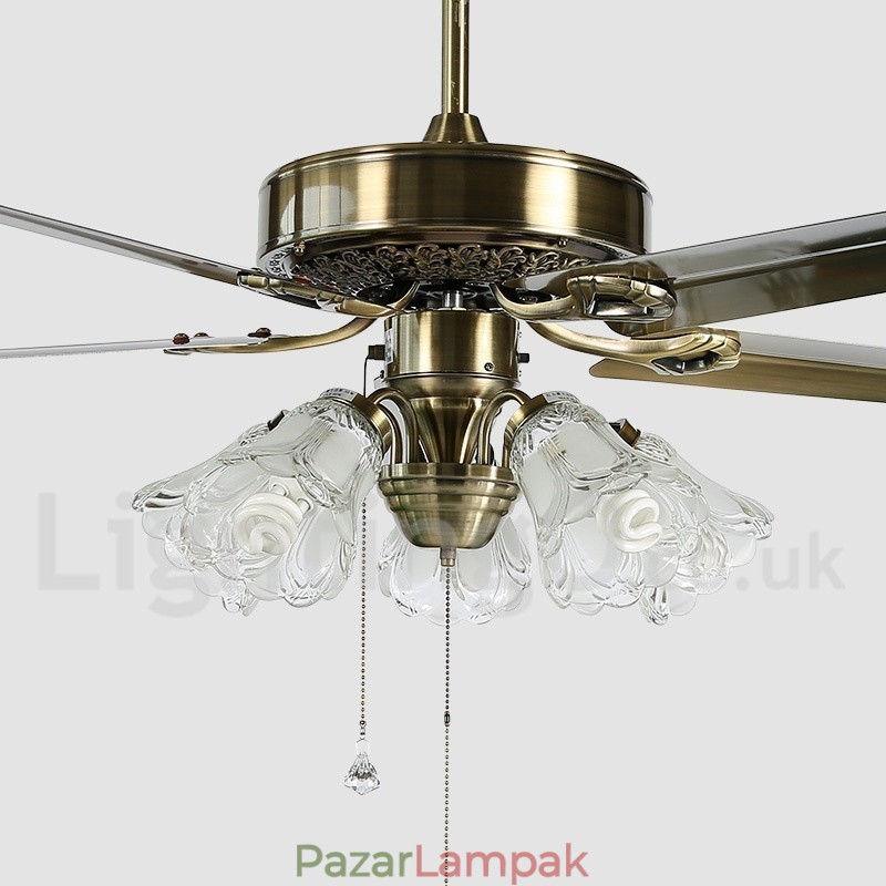 52" európai stílusú vintage mennyezeti ventilátor