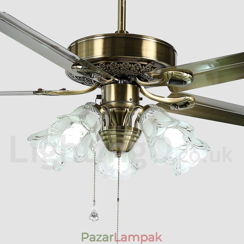 52" európai stílusú vintage mennyezeti ventilátor