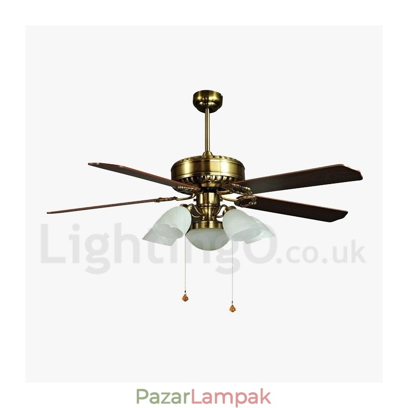 52"-es európai stílusú, modern, kortárs mennyezeti ventilátor
