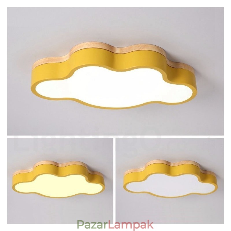 Macaron többszínű modern kortárs acél süllyesztett fa mennyezeti lámpa