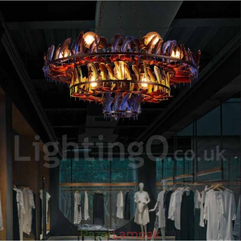 Retro Steel Lighting Store Függesztett csillárlámpa