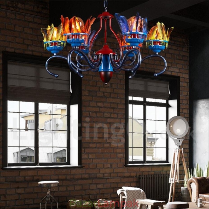 Retro Steel Lighting Store Függesztett csillárlámpa