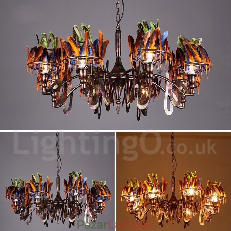 Retro Steel Lighting Store Függesztett csillárlámpa