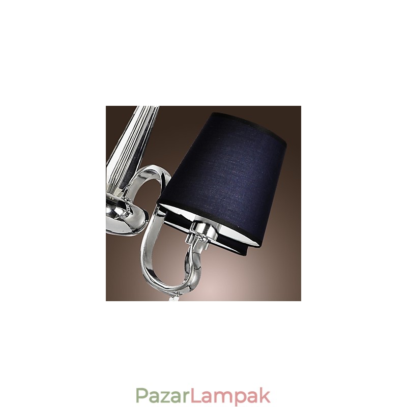 Vintage csillár 4 könnyű klasszikus szövet fémfestés