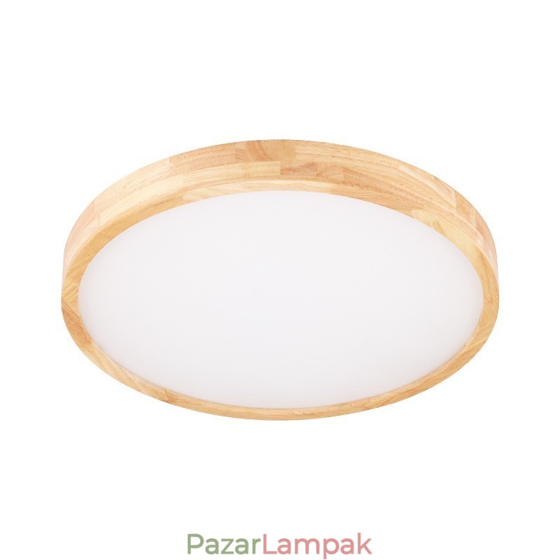 Ultra vékony kerek fa mennyezeti lámpa tömörfa akril mennyezeti lámpa Nordic Lights