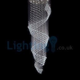 Modern, modern csillár süllyeszthető függőlámpa kristály esőcsepp lámpa