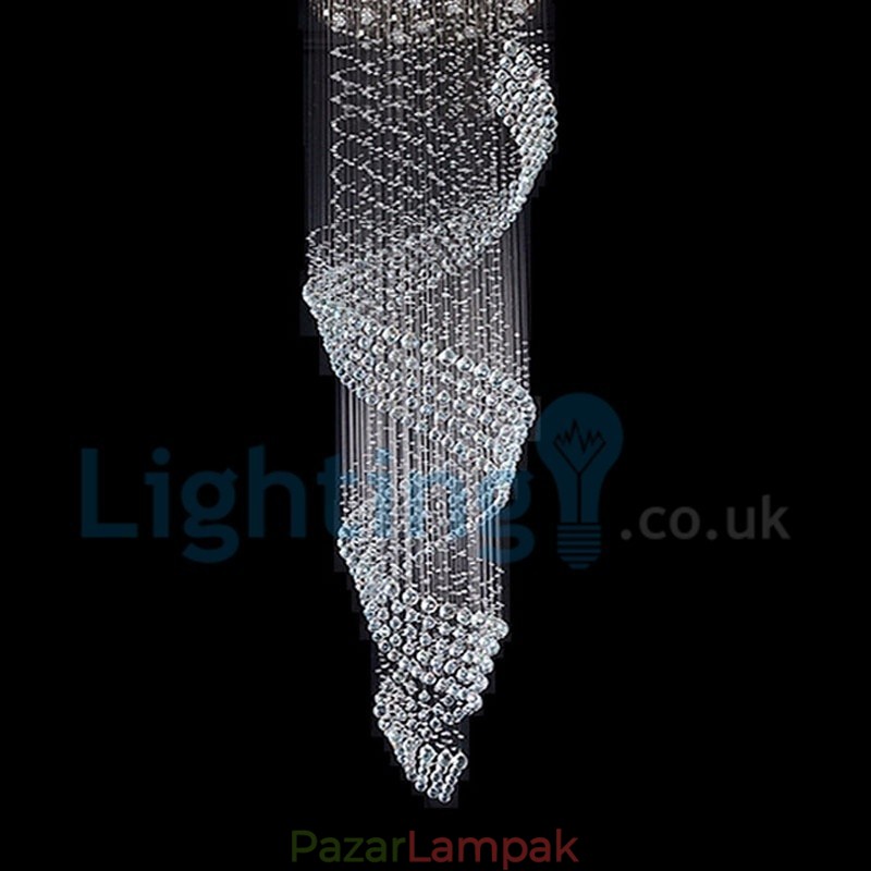 Modern, modern csillár süllyeszthető függőlámpa kristály esőcsepp lámpa