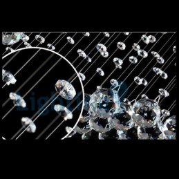 Modern, modern csillár süllyeszthető függőlámpa kristály esőcsepp lámpa