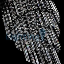 Modern, modern csillár süllyeszthető függőlámpa kristály esőcsepp lámpa