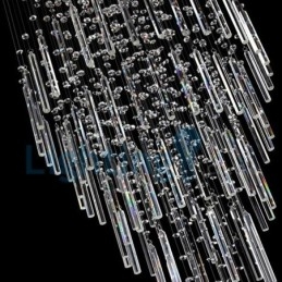 Modern, modern csillár süllyeszthető függőlámpa kristály esőcsepp lámpa