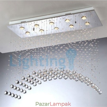 Modern, modern csillár süllyeszthető függőlámpa kristály esőcsepp lámpa Modern, modern csillár süllyeszthető függőlámpa kristály esőcsepp lámpa