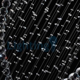 Modern, modern csillár süllyeszthető függőlámpa kristály esőcsepp lámpa