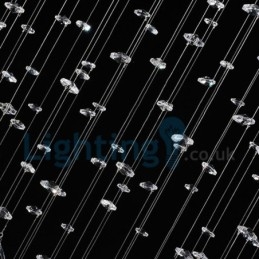 Modern, modern csillár süllyeszthető függőlámpa kristály esőcsepp lámpa