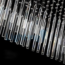 Modern, modern csillár süllyeszthető függőlámpa kristály esőcsepp lámpa