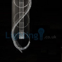 Modern, modern csillár süllyeszthető függőlámpa kristály esőcsepp lámpa