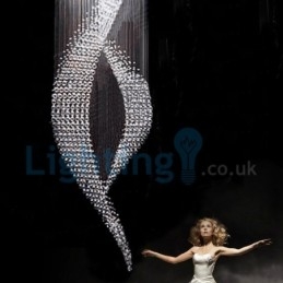 Modern, modern csillár süllyeszthető függőlámpa kristály esőcsepp lámpa