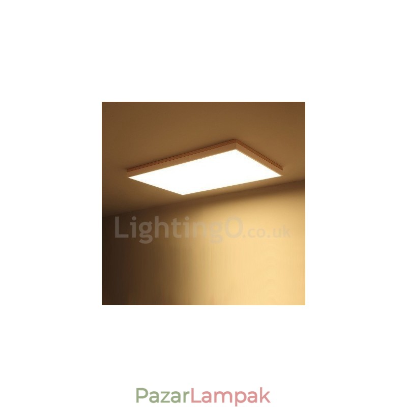 Nordic Rectangular Ultra vékony tömörfa mennyezeti lámpa