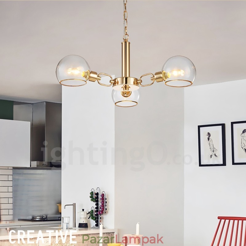 3 Lights Nordic Posztmodern Kreatív Üveg Magic Bean csillár